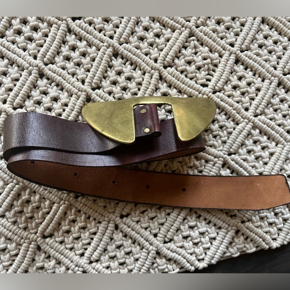 Women’s Vintage HABILE Fait Main Leather Belt from Holt Renfrew - Picture 1 of 6